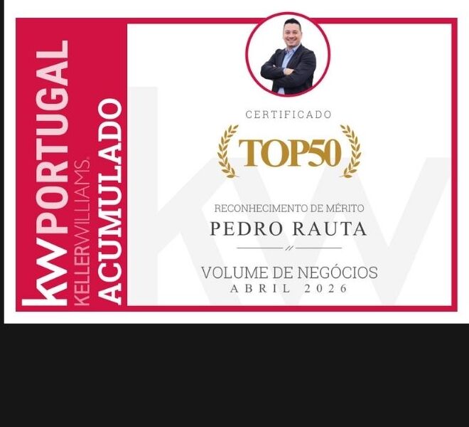 Certificado Top 50 Acumulado Keller Williams Portugal